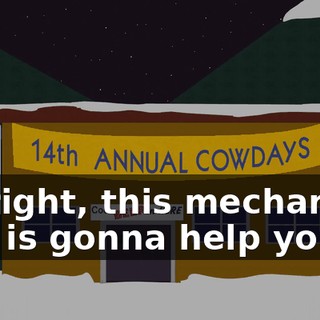 All right, this mechanical bull is gonna help you