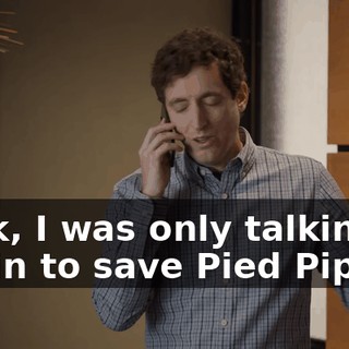 Look, I was only talking to Gavin to save Pied Piper.