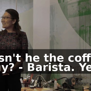 - Isn't he the coffee guy? - Barista. Yes.