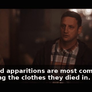 We find apparitions are most commonly wearing the clothes they died in.
