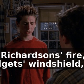 The Richardsons' fire, the Blodgets' windshield,
