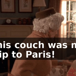 This couch was my trip to Paris!