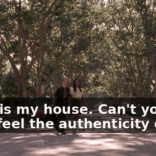 This is my house. Can't you just feel the authenticity of it?