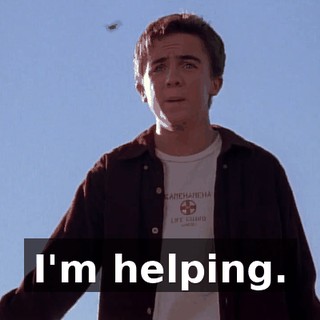 I'm helping.