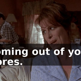 coming out of your pores.