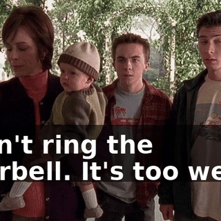 I can't ring the doorbell. It's too weird.