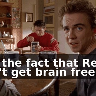 but the fact that Reese can't get brain freeze