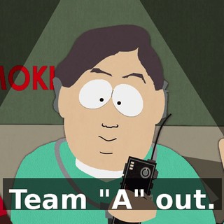 Team "A" out.