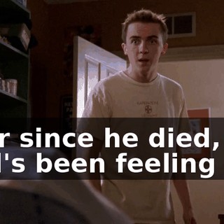 Ever since he died, Dad's been feeling bad