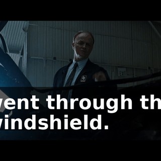 went through the windshield.
