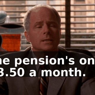 the pension's only 43.50 a month.