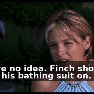 I have no idea. Finch showers with his bathing suit on.