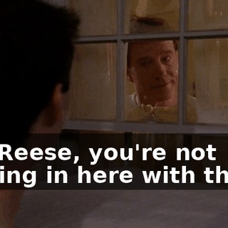 No, Reese, you're not coming in here with those.