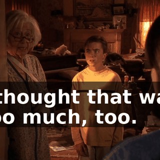 I thought that was too much, too.
