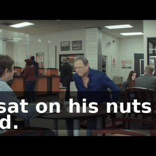 he sat on his nuts too hard.