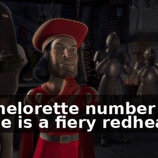 bachelorette number three is a fiery redhead...