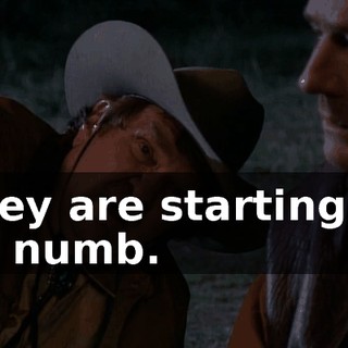 They are starting to go numb.