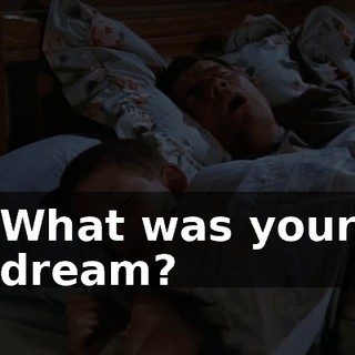 What was your dream?
