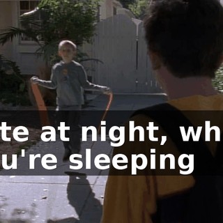 ♪ Late at night, when you're sleeping ♪