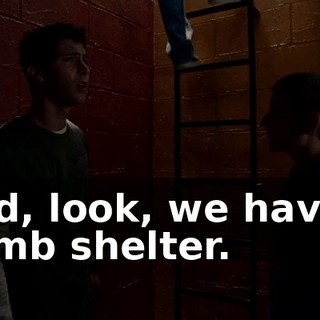 Dad, look, we have a bomb shelter.