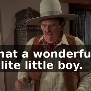 What a wonderfully polite little boy.