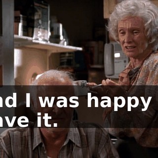 and I was happy to have it.