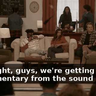 All right, guys, we're getting some commentary from the sound guys.