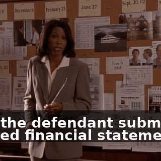 that the defendant submitted altered financial statements
