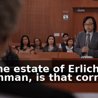of the estate of Erlich Bachman, is that correct?