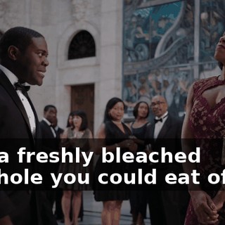 and a freshly bleached butthole you could eat off of?
