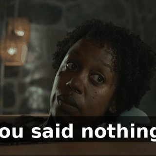 You said nothing.