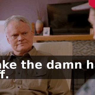 Take the damn hat off.