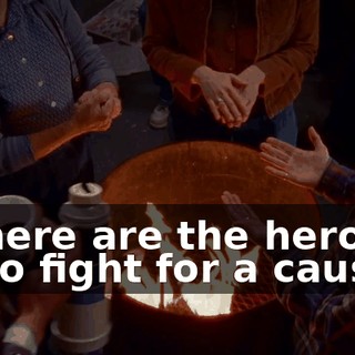♪ Where are the heroes who fight for a cause? ♪