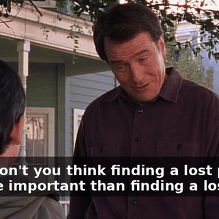 Now, don't you think finding a lost person is more important than finding a lost dog?