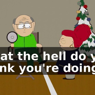 what the hell do you think you're doing?