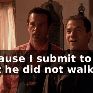 Because I submit to you that he did not walk,