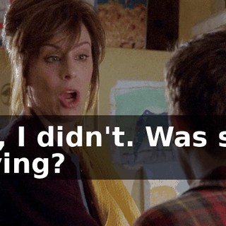 No, I didn't. Was she crying?