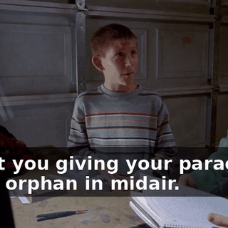 about you giving your parachute to an orphan in midair.