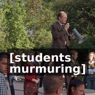 [students murmuring]