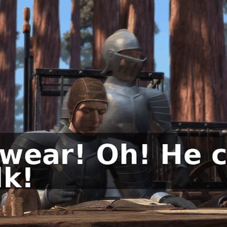 I swear! Oh! He can talk!