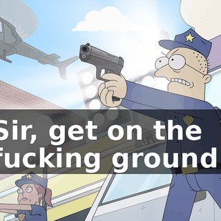 Sir, get on the fucking ground!