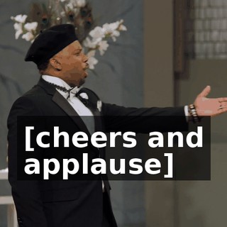 [cheers and applause]