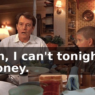 Oh, I can't tonight, honey.