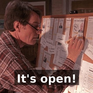 It's open!