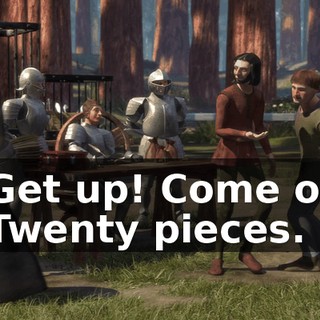 - Get up! Come on! - Twenty pieces.