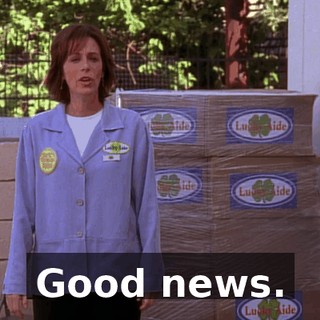 Good news.