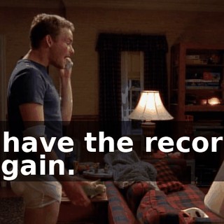 I have the record again.