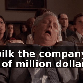 to bilk the company out of million dollars...