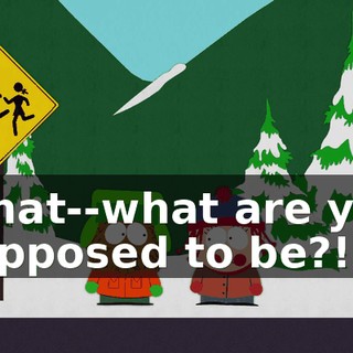 What--what are you supposed to be?!