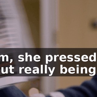 - Tim, she pressed me about really being